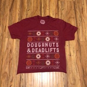 Doughnuts and deadlifts XS CROP doughlivery XMAS
